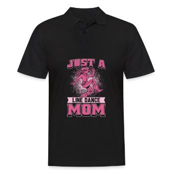 Line Dance Mutter Just A Line Dance Mom - Männer Poloshirt - Schwarz - Vorne - Kai (181cm)