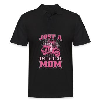 Motorroller Mutter Just A Scooter Bike Mom - Männer Poloshirt - Schwarz - Vorne - Kai (181cm)