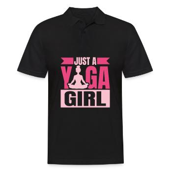 Yoga juste une fille de yoga - Polo Homme - noir - Devant - Kai (181cm)