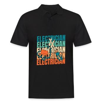 Électricien Électronicien Technicien en Electronique - Polo Homme - noir - Devant - Kai (181cm)