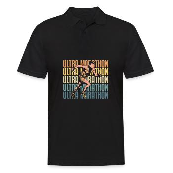 Ultramarathon - Men's Polo Shirt - black - Front - Kai (181cm)