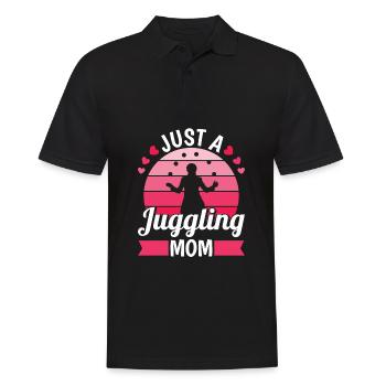 Maman jongleuse Juste une maman jongleuse - Polo Homme - noir - Devant - Kai (181cm)