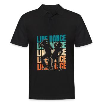 Line Dance - Men's Polo Shirt - black - Front - Kai (181cm)