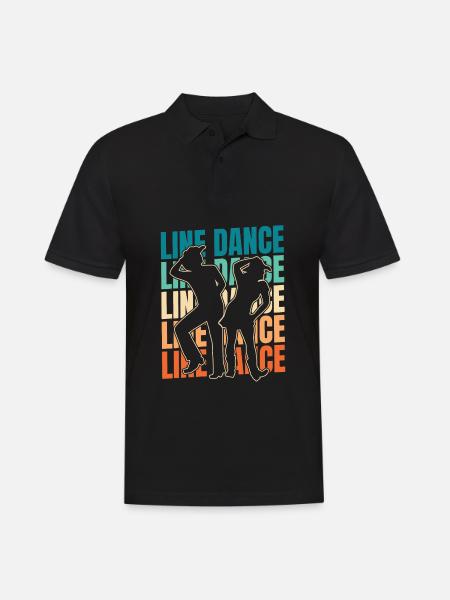 Line Dance - Men's Polo Shirt - black