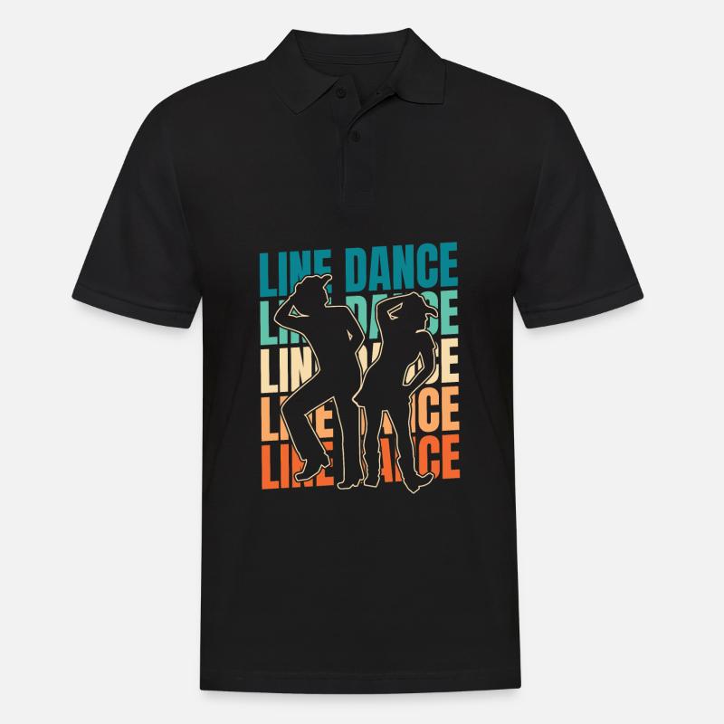 Danse en ligne - Polo Homme - noir
