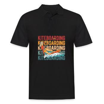 Kitesurfer Kitesurfen Kiten Kitesurfing - Männer Poloshirt - Schwarz - Vorne - Kai (181cm)