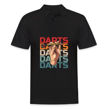 Fléchettes Joueur de fléchettes - Polo Homme - noir - Devant - Kai (181cm)