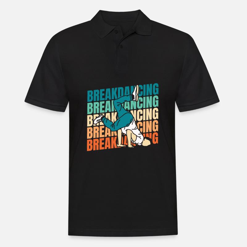 Breakdance Breakdancer Breakdancing - Polo Homme - noir
