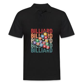 Billiards - Men's Polo Shirt - black - Front - Kai (181cm)