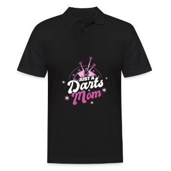 Darts Darts Player Mom Just A Darts Mom - Men's Polo Shirt - black - Front - Kai (181cm)