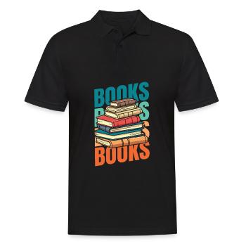 Book Bookworm Bookworm - Men's Polo Shirt - black - Front - Kai (181cm)