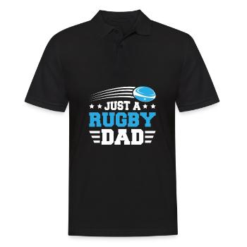 Rugby Vater Just A Rugby Dad - Männer Poloshirt - Schwarz - Vorne - Kai (181cm)