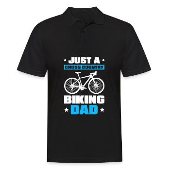 Cross Country Mountain Bike Mtb Dad - Men's Polo Shirt - black - Front - Kai (181cm)