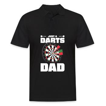 Dart Dartspieler Vater Just A Darts Dad - Männer Poloshirt - Schwarz - Vorne - Kai (181cm)
