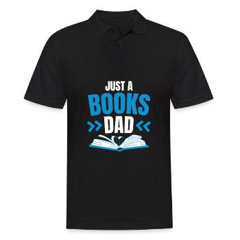 Livre Bookworm Bookworm Père Just A Books Papa - Polo Homme - noir - Devant - Kai (181cm)