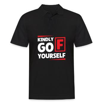 Humour noir Allez vous faire - Polo Homme - noir - Devant - Kai (181cm)