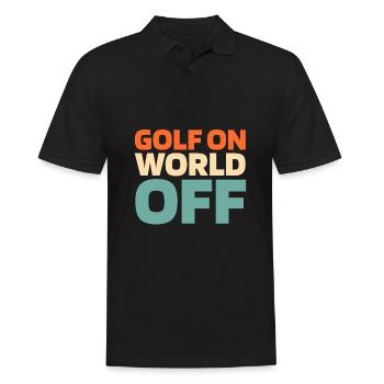 Golf Golfeur Golf Golf On World Off - Polo Homme - noir - Devant - Kai (181cm)