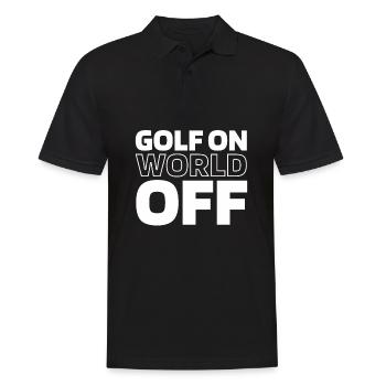 Golf Golfeur Golf Golf On World Off - Polo Homme - noir - Devant - Kai (181cm)