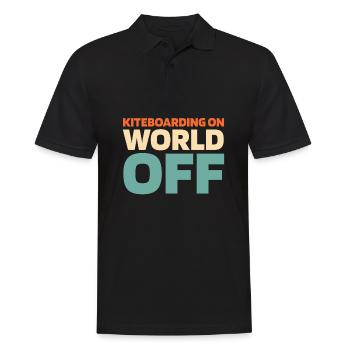 Kitesurfer Kitesurfen Kiten Kitesurfing - Männer Poloshirt - Schwarz - Vorne - Kai (181cm)