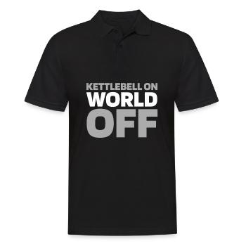 Kettlebell Kettlebell On World Off - Men's Polo Shirt - black - Front - Kai (181cm)