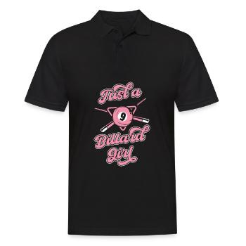 Billard, juste une fille de billard - Polo Homme - noir - Devant - Kai (181cm)