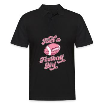 Football américain juste une fille de football - Polo Homme - noir - Devant - Kai (181cm)