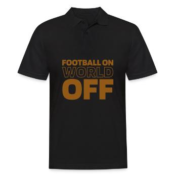 American Football Football On World Off - Männer Poloshirt - Schwarz - Vorne - Kai (181cm)