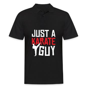 Karate Just A Karate Guy - Männer Poloshirt - Schwarz - Vorne - Kai (181cm)