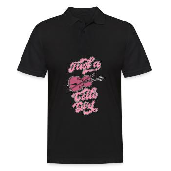 Violoncelle Violoncelliste Juste Une Fille Violoncelle - Polo Homme - noir - Devant - Kai (181cm)