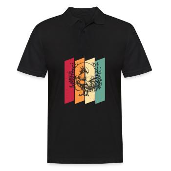 Poule Poule Lune Hurlante - Polo Homme - noir - Devant - Kai (181cm)