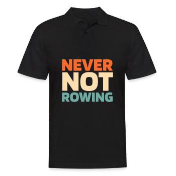 Rudern Ruderer - Männer Poloshirt - Schwarz - Vorne - Kai (181cm)