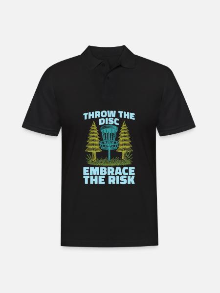 Frisbee Golf Disc Golf - Men's Polo Shirt - black