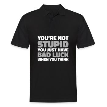 Schwarzer Humor Funny Quote Saying - Männer Poloshirt - Schwarz - Vorne - Kai (181cm)