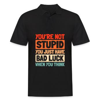 Schwarzer Humor Funny Quote Saying - Männer Poloshirt - Schwarz - Vorne - Kai (181cm)