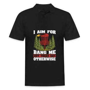 Frisbee Golf Disc Golf - Men's Polo Shirt - black - Front - Kai (181cm)