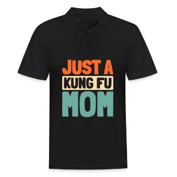 Kung Fu Juste une maman de Kung Fu - Polo Homme - noir - Devant - Kai (181cm)