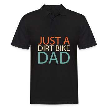 Mx Motocross Dirt Bike Just A Dirt Bike Dad - Männer Poloshirt - Schwarz - Vorne - Kai (181cm)