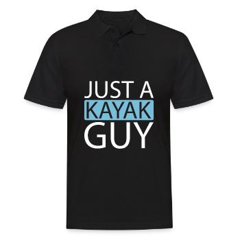 Kajaker Just A Kayak Guy - Männer Poloshirt - Schwarz - Vorne - Kai (181cm)