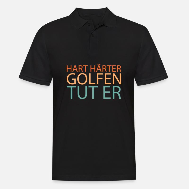 Golf Golfer Golfen - Männer Poloshirt - Schwarz