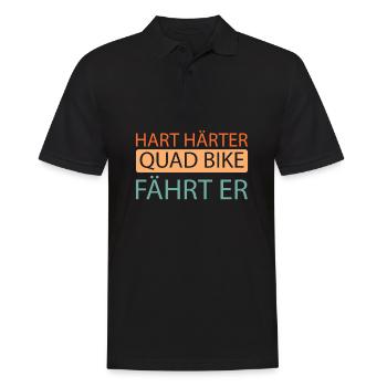 Quad Bike - Männer Poloshirt - Schwarz - Vorne - Kai (181cm)
