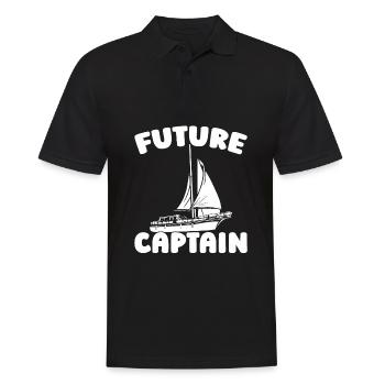 Segeln Segler Segelboot Future Captain - Männer Poloshirt - Schwarz - Vorne - Kai (181cm)