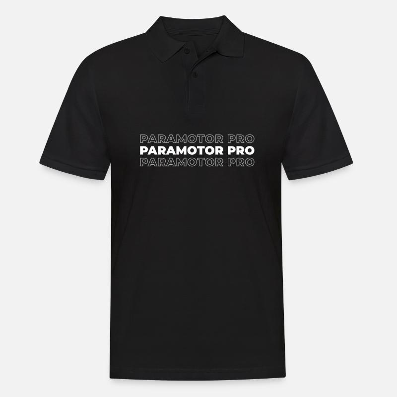 Paramotor paragliding - Men's Polo Shirt - black