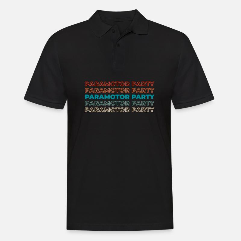 Paramotor Gleitschirmfliegen - Männer Poloshirt - Schwarz