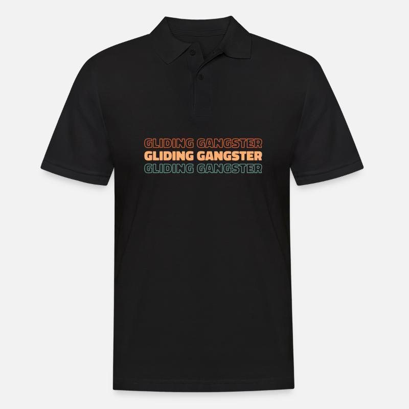Paramotor Gleitschirmfliegen - Männer Poloshirt - Schwarz