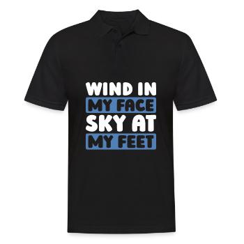 Paramotor paragliding - Men's Polo Shirt - black - Front - Kai (181cm)