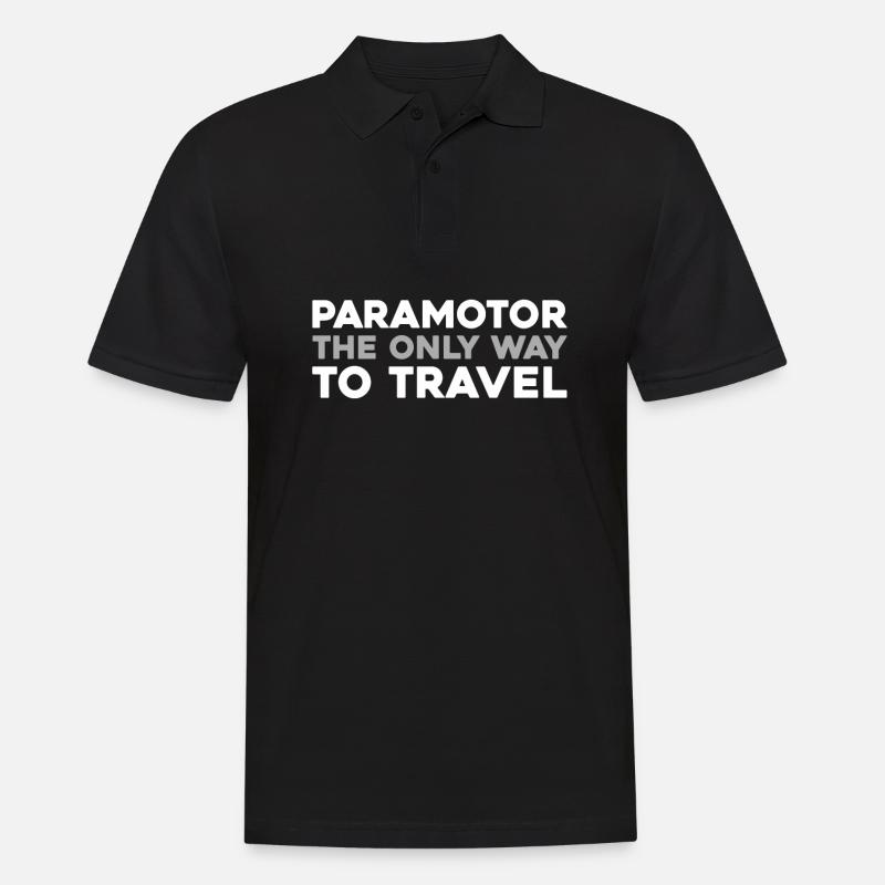 Paramotor paragliding - Men's Polo Shirt - black