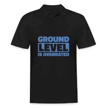 Paramotor Gleitschirmfliegen - Männer Poloshirt - Schwarz - Vorne - Kai (181cm)
