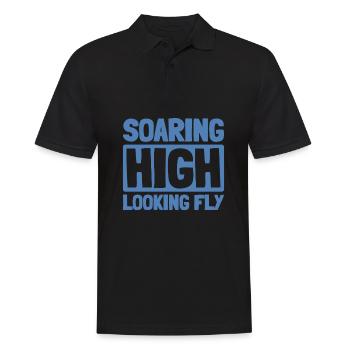 Paramotor Gleitschirmfliegen - Männer Poloshirt - Schwarz - Vorne - Kai (181cm)