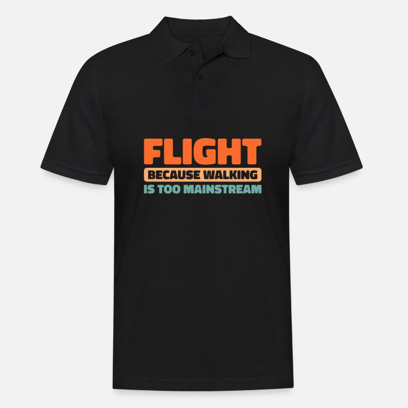 Paramotor Gleitschirmfliegen - Männer Poloshirt - Schwarz