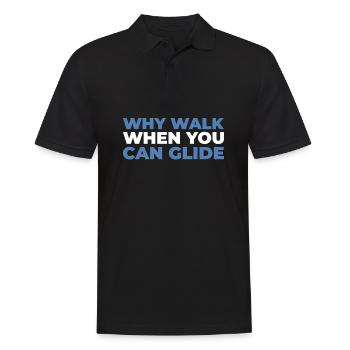 Paramotor paragliding - Men's Polo Shirt - black - Front - Kai (181cm)